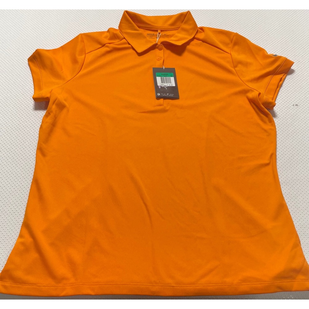 Nike Dri-FIT Golf Polo Shirt Stay Cool Athletic Top Orange XL NWT